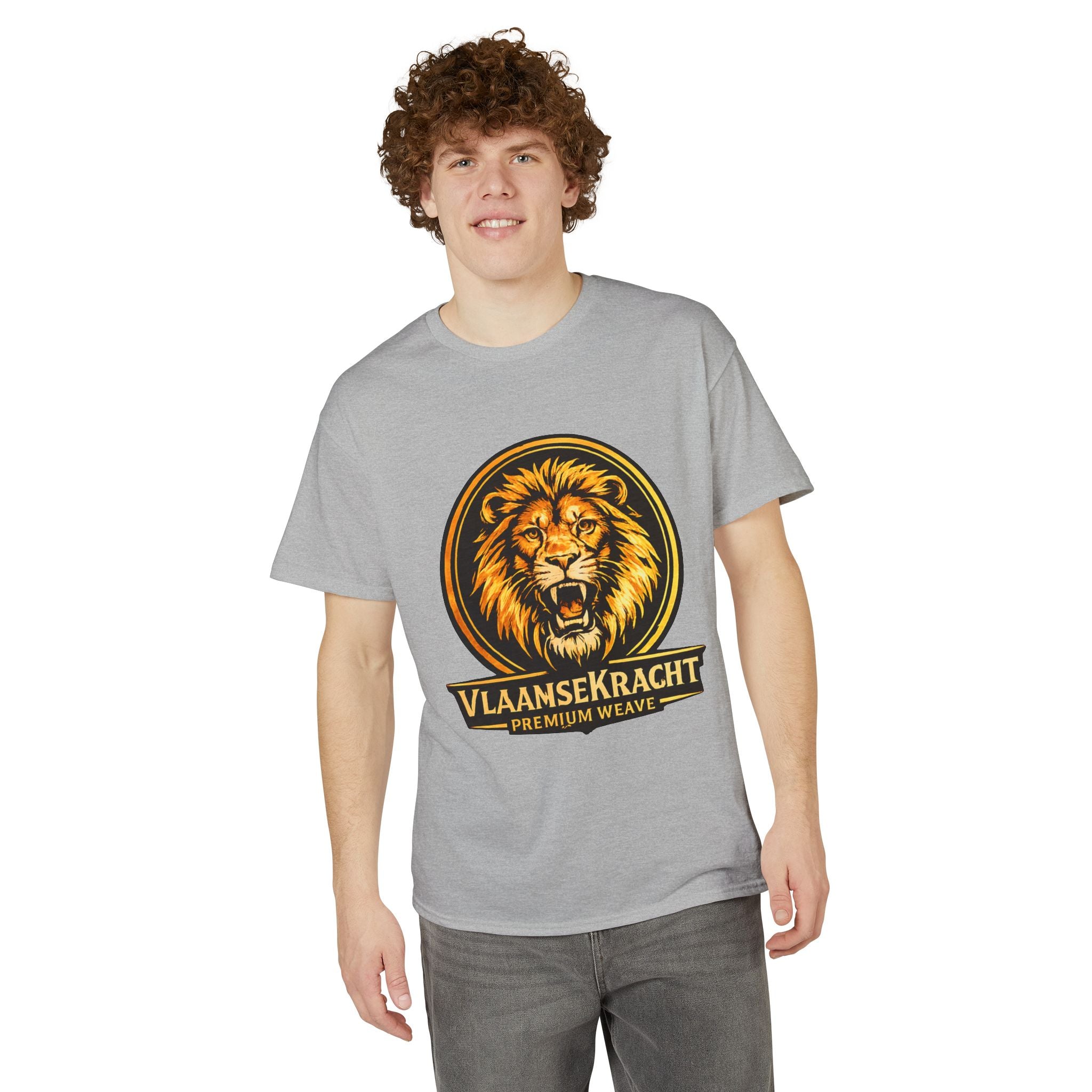 VlaamseKracht Roaring Lion Graphic T-Shirt — Premium Belgian Pride Tee