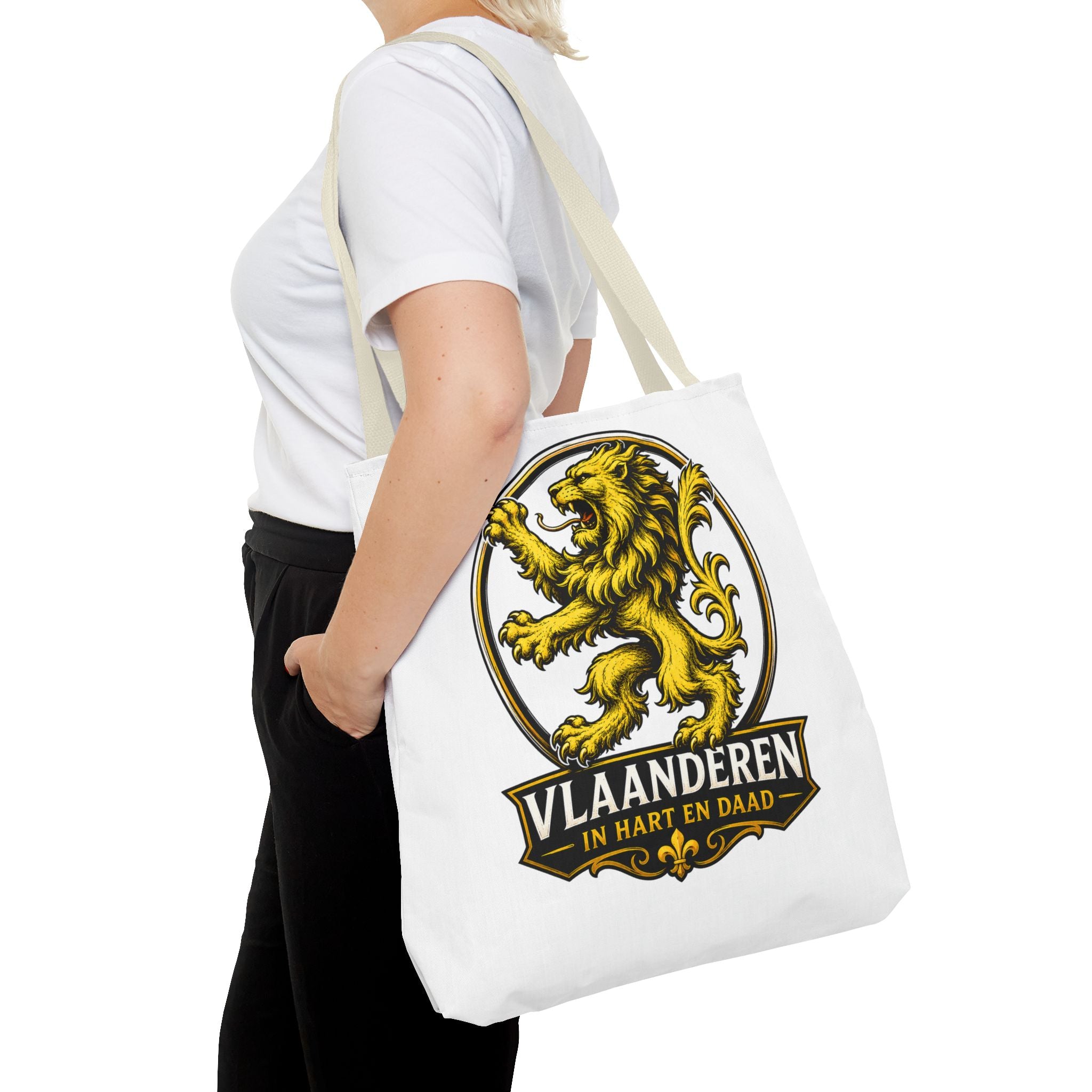 Premium Vlaamse Leeuw Tote Bag (AOP) | VlaamseKracht®