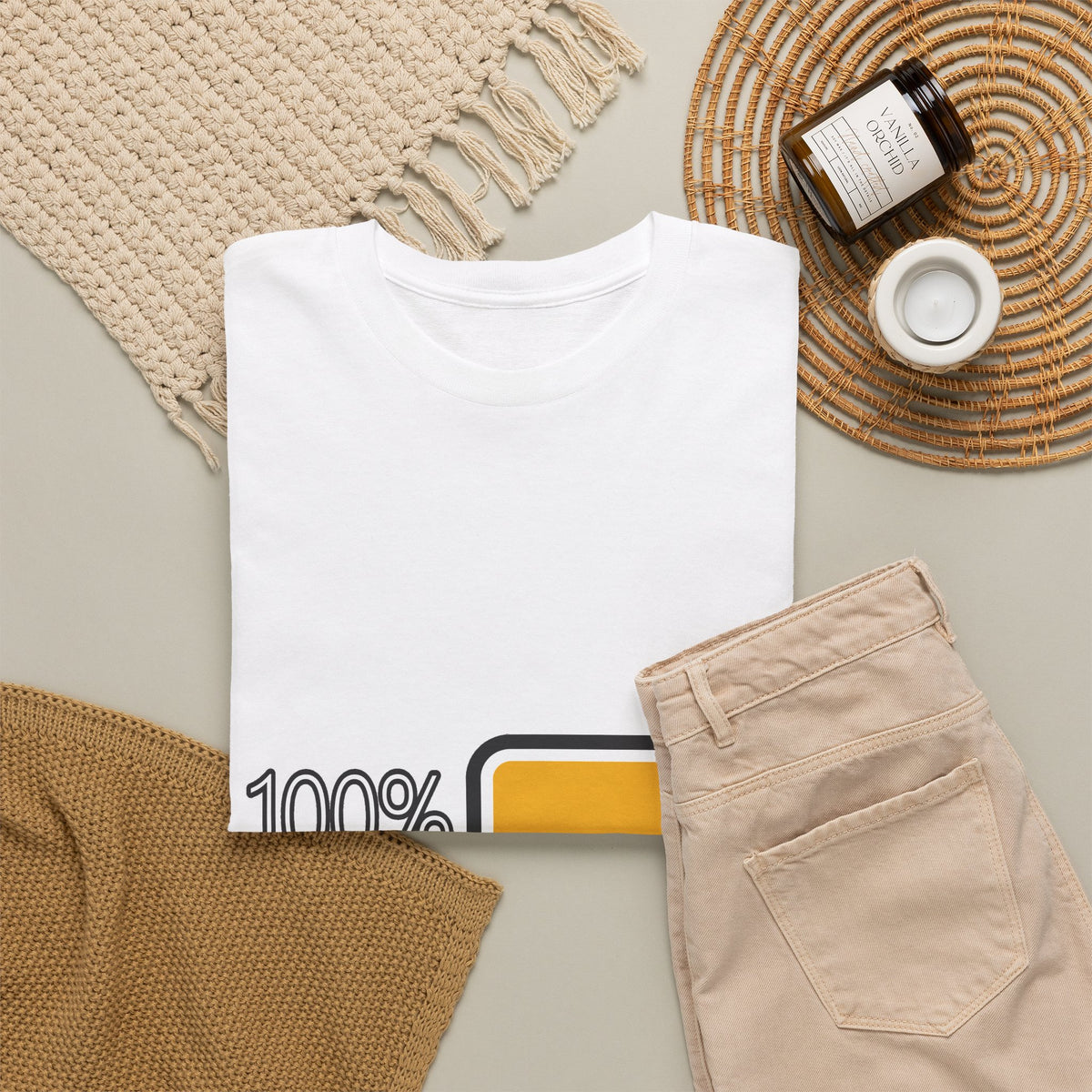 100% Kracht Unisex T-shirt | Volle Batterij | VlaamseKracht®