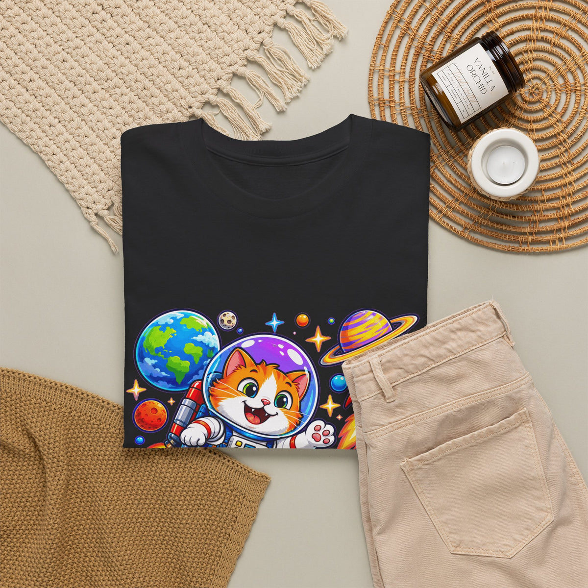 RUIMTEKAT! Unisex T-shirt | Cartoon | VlaamseKracht®