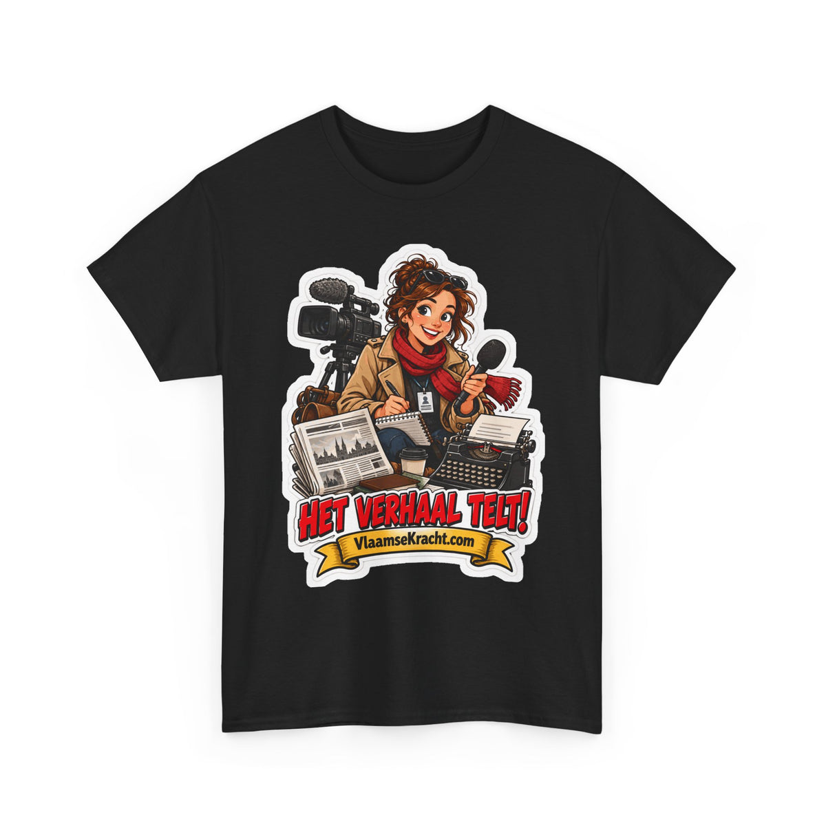 HET VERHAAL TELT! Unisex T-shirt | De Journalist | VlaamseKracht®