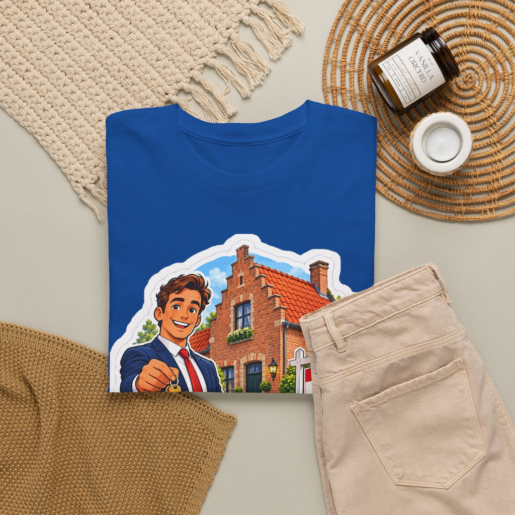 THUIS BEGINT HIER! Unisex T-shirt | De Makelaar | VlaamseKracht®