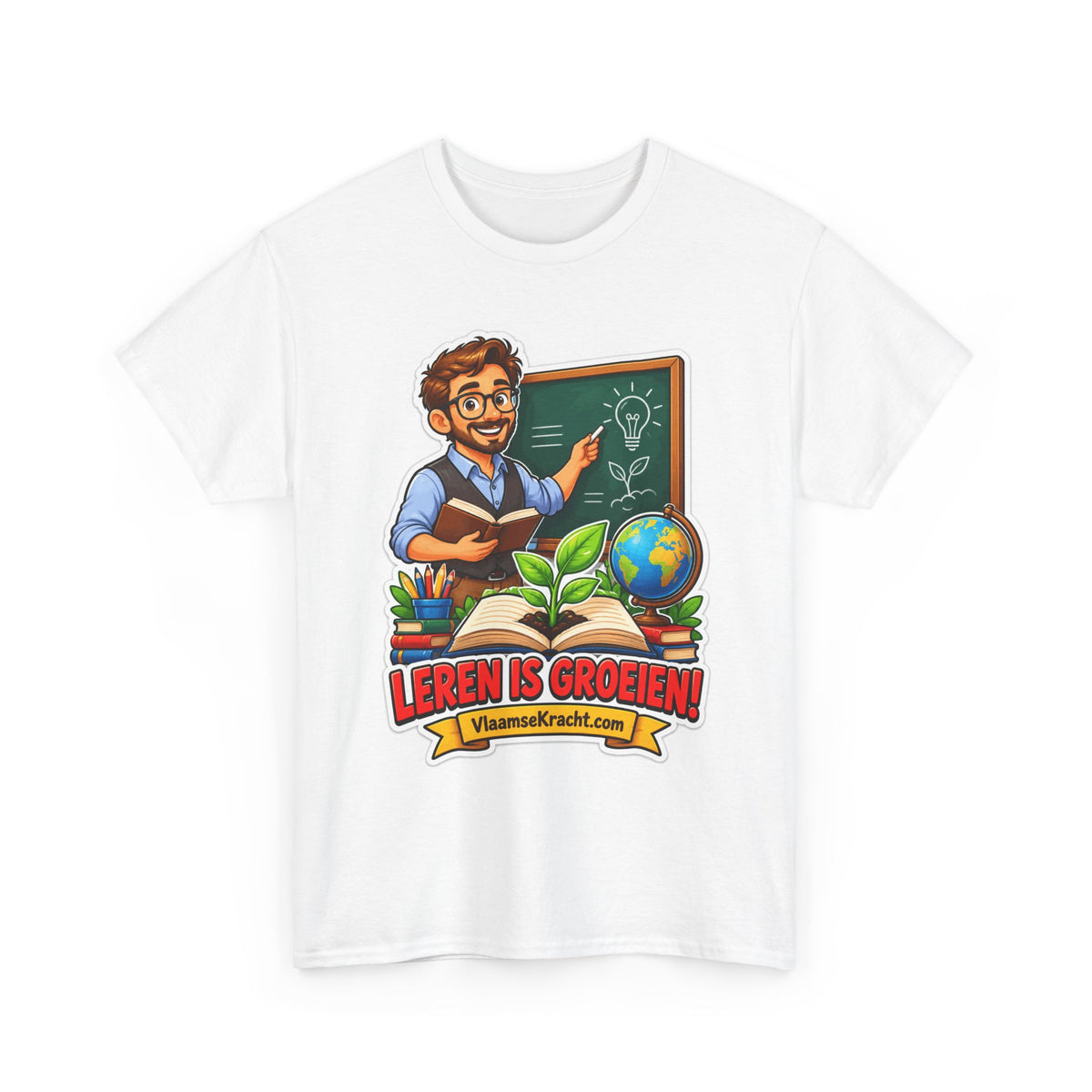 LEREN IS GROEIEN! Unisex T-shirt | De Leraar | VlaamseKracht®