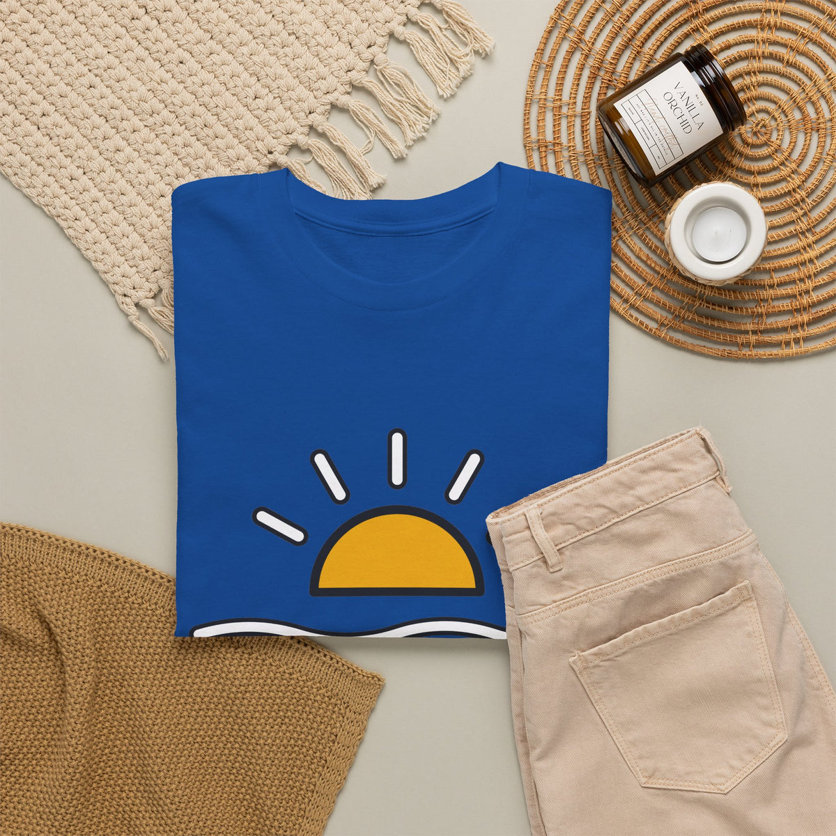 Oostende Zon & Golven Unisex T-shirt | Kust | VlaamseKracht®
