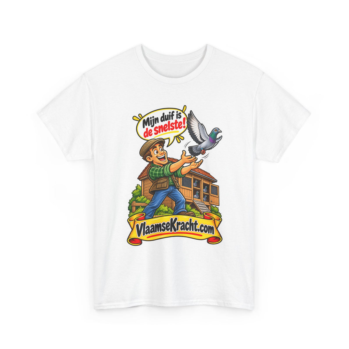 MIJN DUIF IS DE SNELSTE! Unisex T-shirt | Duivenmelker | VlaamseKracht®