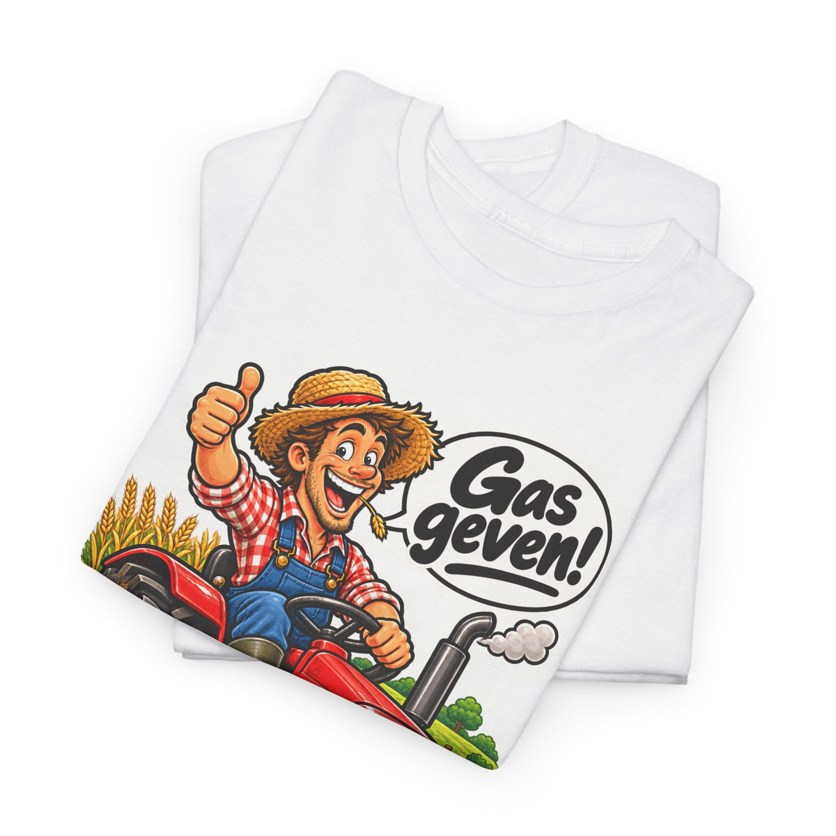 GAS GEVEN! Unisex T-shirt | De Tractorboer | VlaamseKracht®