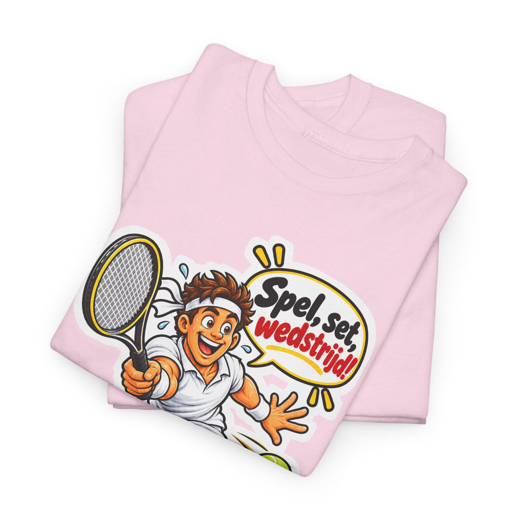 SPEL, SET, WEDSTRIJD! Unisex T-shirt | Tennis | VlaamseKracht®
