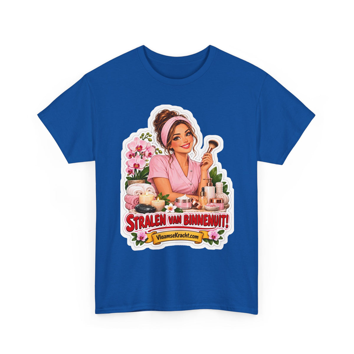 STRALEN VAN BINNENUIT! Unisex T-shirt | De Schoonheidsspecialiste | VlaamseKracht®