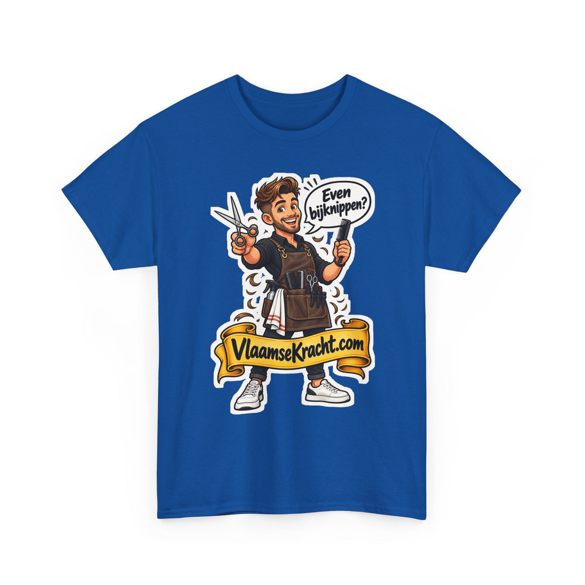 EVEN BIJKNIPPEN? Unisex T-shirt | De Kapper | VlaamseKracht®