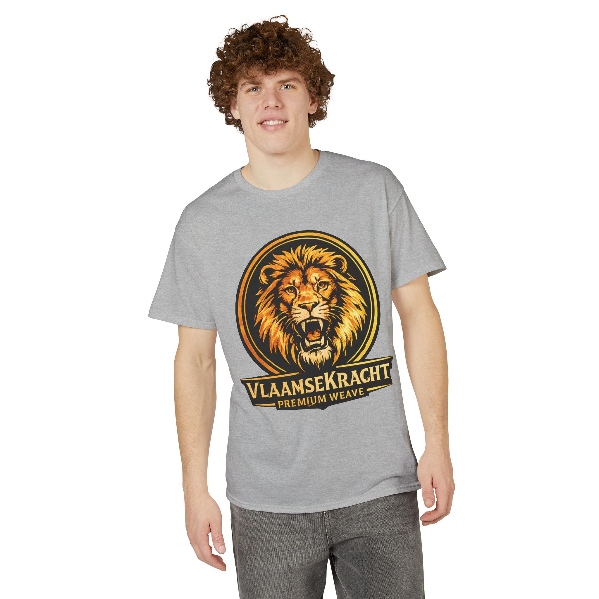 Lion Crest T-Shirt — VlaamseKracht Premium Weave Graphic Tee