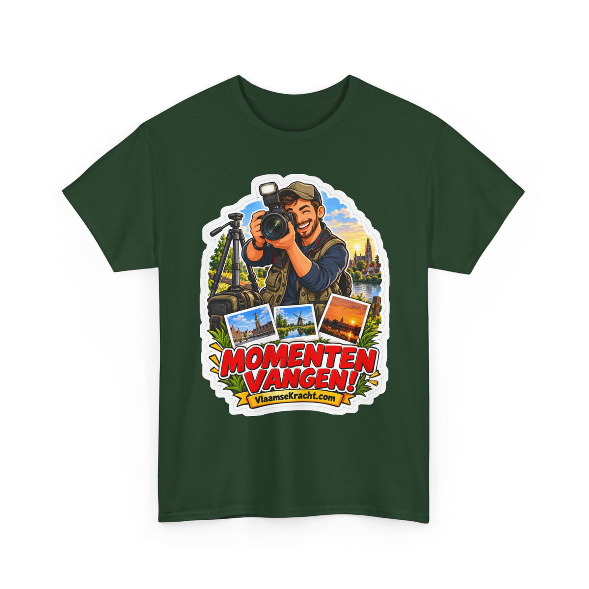 MOMENTEN VANGEN! Unisex T-shirt | De Fotograaf | VlaamseKracht®