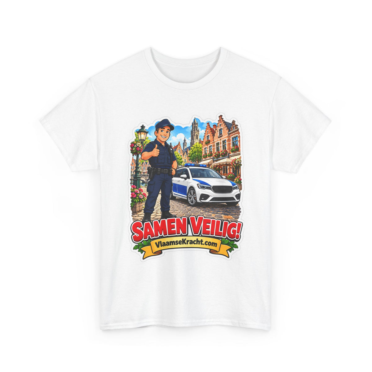 SAMEN VEILIG! Unisex T-shirt | De Agent | VlaamseKracht®
