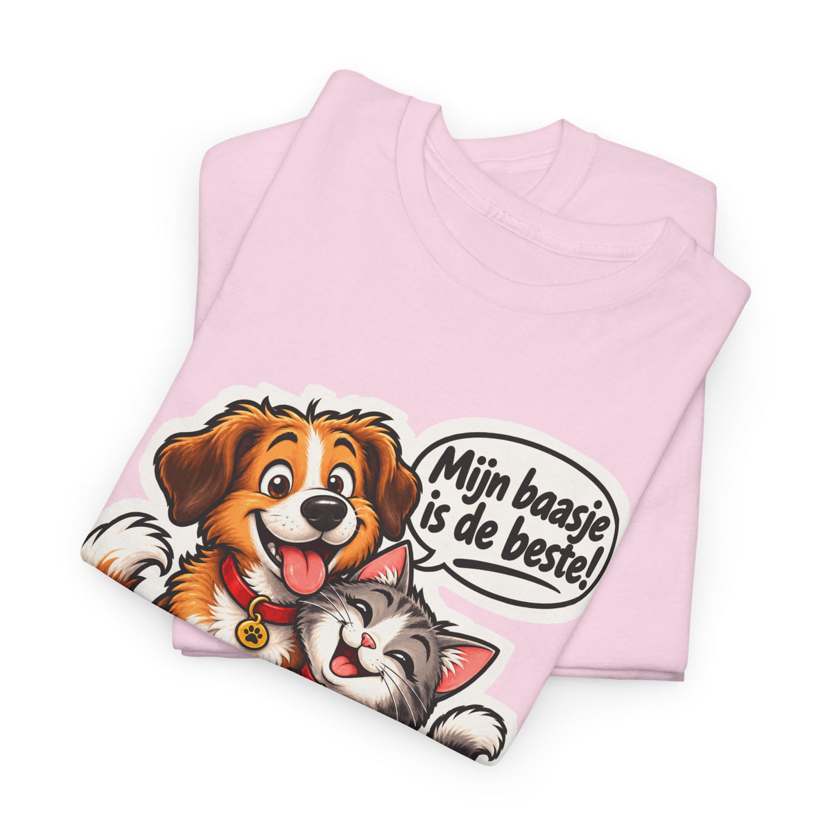 MIJN BAASJE IS DE BESTE! Unisex T-shirt | Hond & Kat | VlaamseKracht®