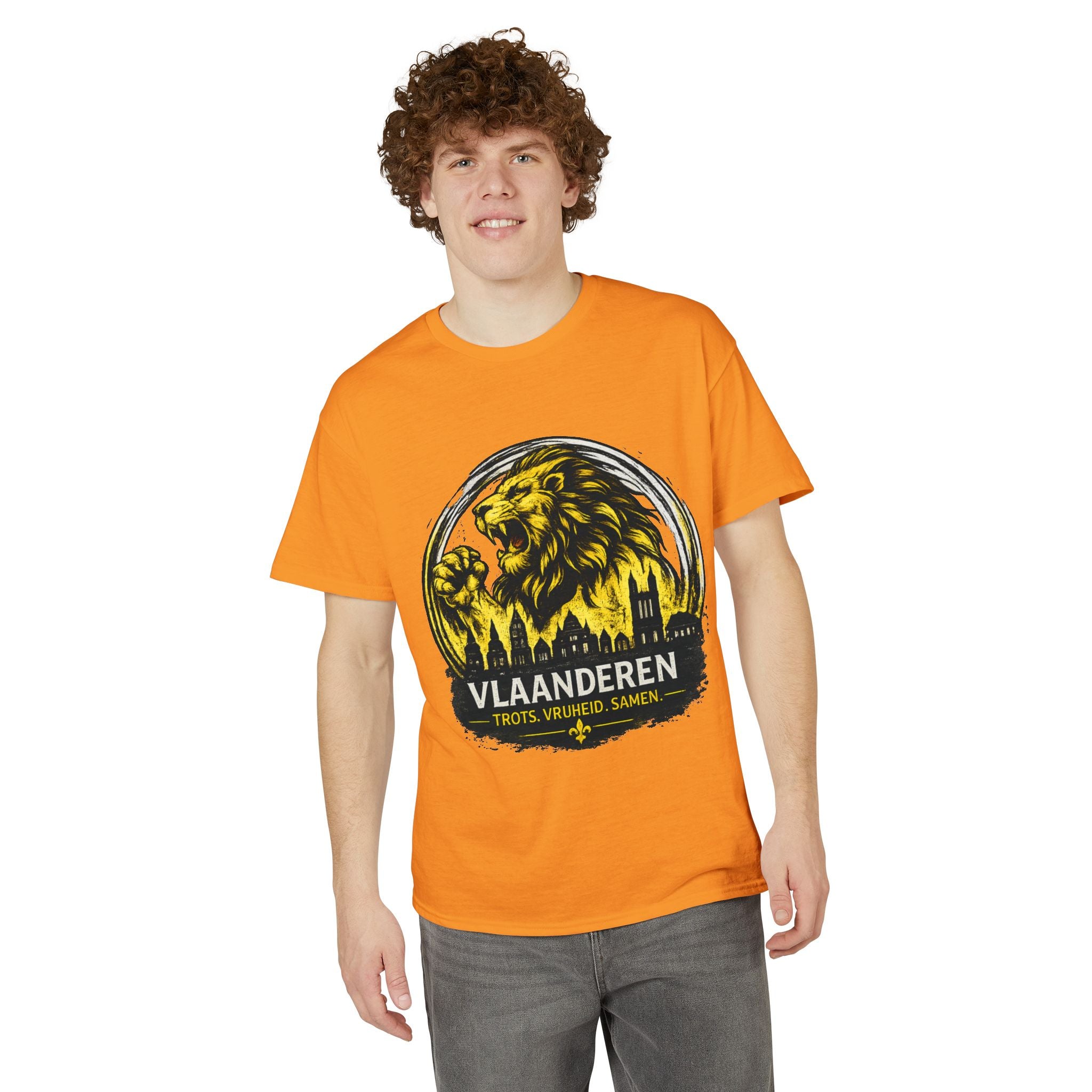 Premium Vlaamse Leeuw Vlaanderen Color Edition T-Shirt | In Hart en Daad | Unisex  | VlaamseKracht®