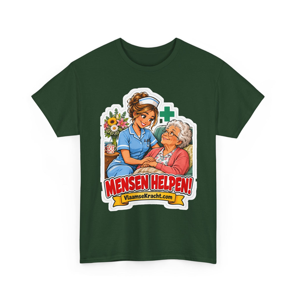 MENSEN HELPEN! Unisex T-shirt | De Verpleegster | VlaamseKracht®
