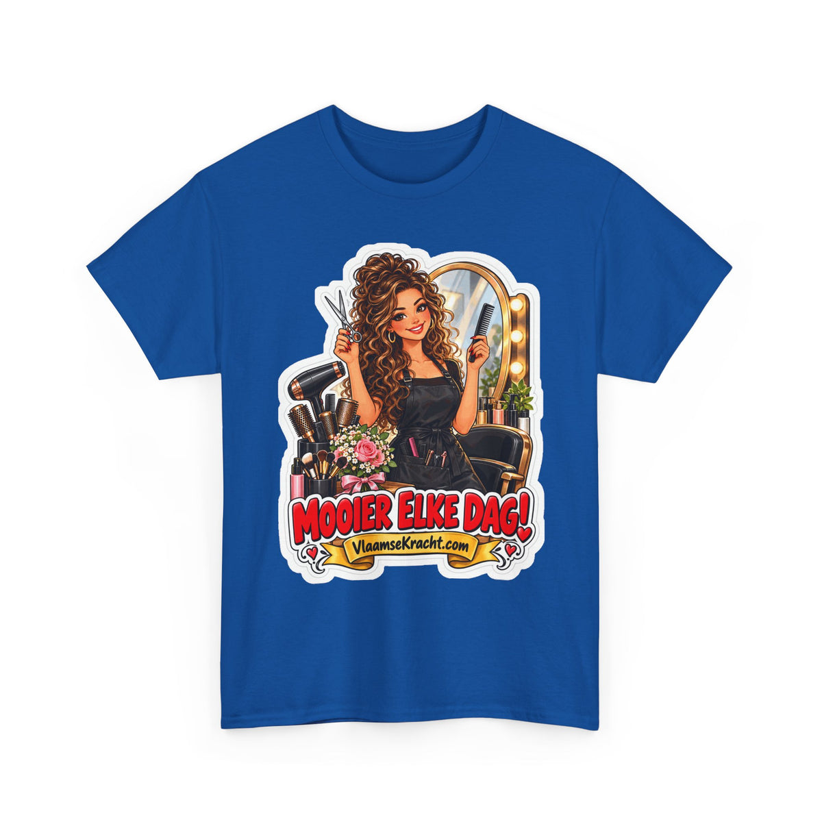 MOOIER ELKE DAG! Unisex T-shirt | De Kapster | VlaamseKracht®