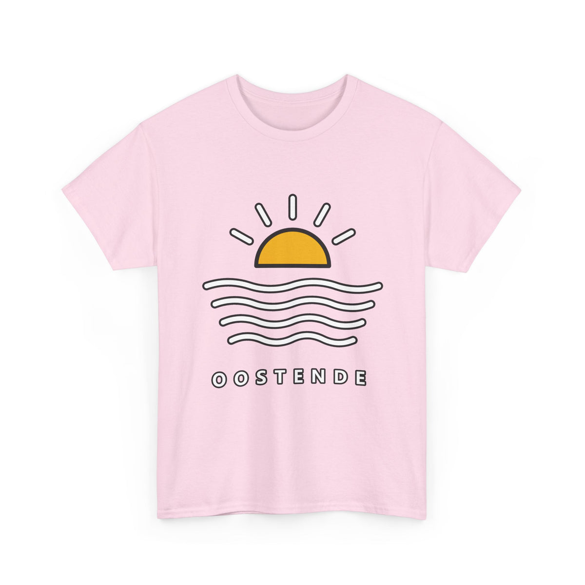 Oostende Zon & Golven Unisex T-shirt | Kust | VlaamseKracht®