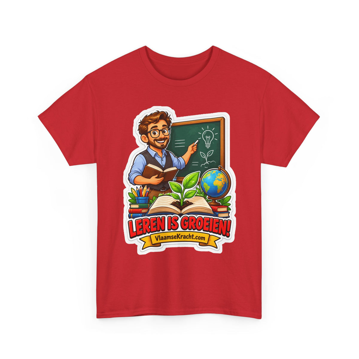 LEREN IS GROEIEN! Unisex T-shirt | De Leraar | VlaamseKracht®