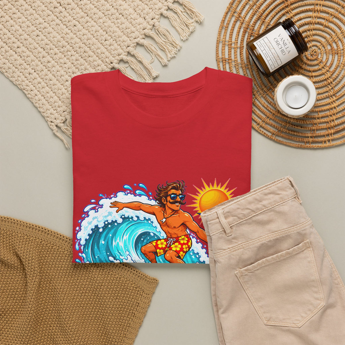 GOLVEN RIJDEN! Unisex T-shirt | Retro Surf | VlaamseKracht®