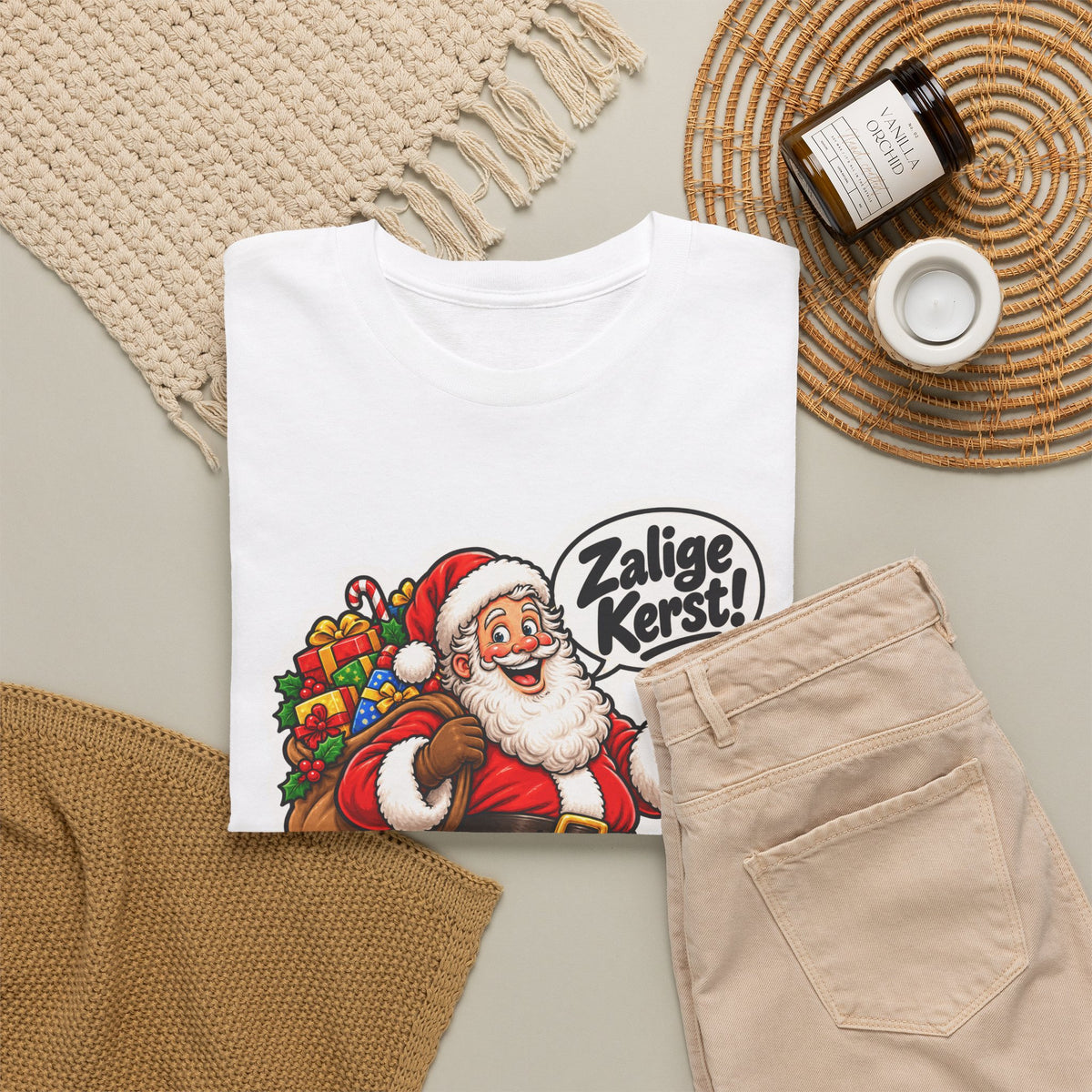 ZALIGE KERST! Unisex T-shirt | De Kerstman | VlaamseKracht®