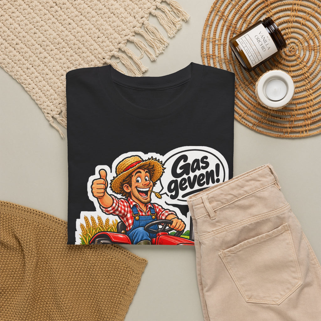 GAS GEVEN! Unisex T-shirt | De Tractorboer | VlaamseKracht®