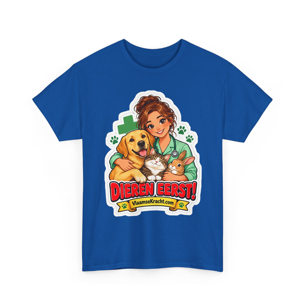 DIEREN EERST! Unisex T-shirt | De Dierenarts | VlaamseKracht®
