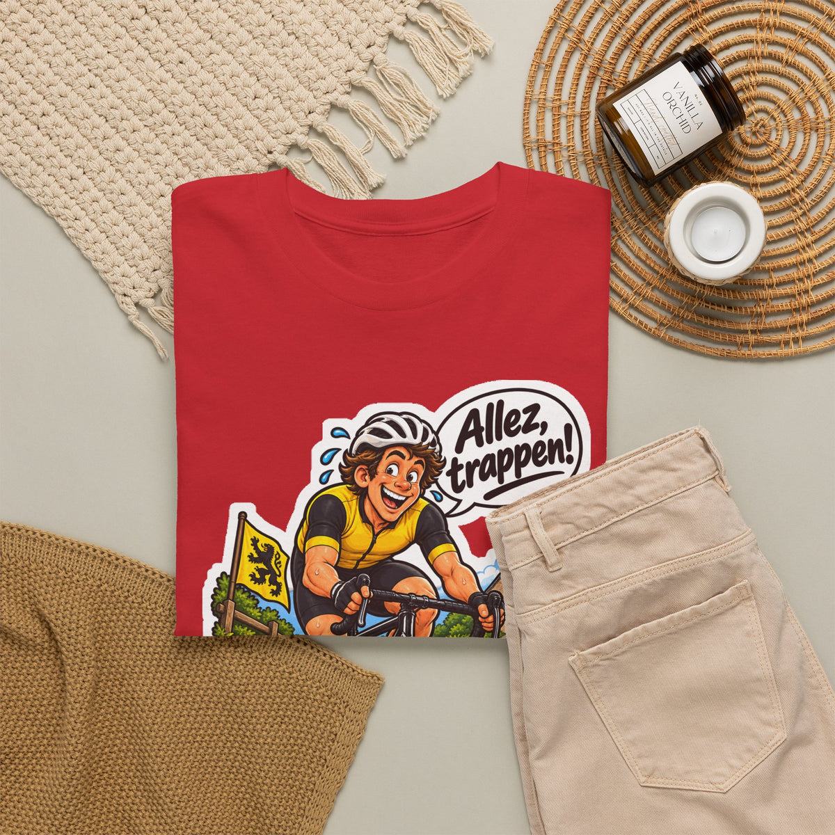 ALLEZ, TRAPPEN! Unisex T-shirt | De Wielrenner | VlaamseKracht®