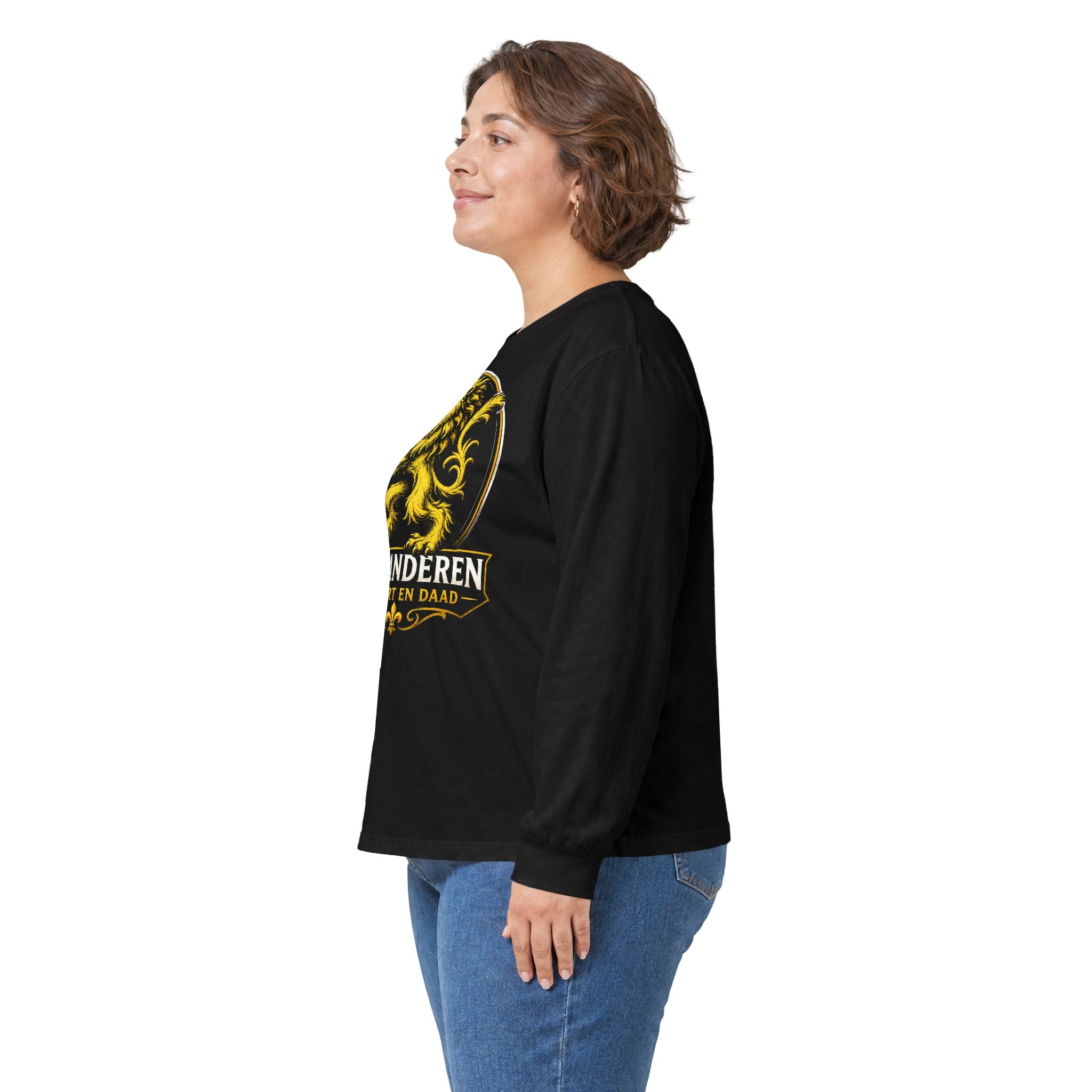 Premium Vlaamse Leeuw Vlaanderen Lion Crest Long Sleeve Tee | VlaamseKracht®