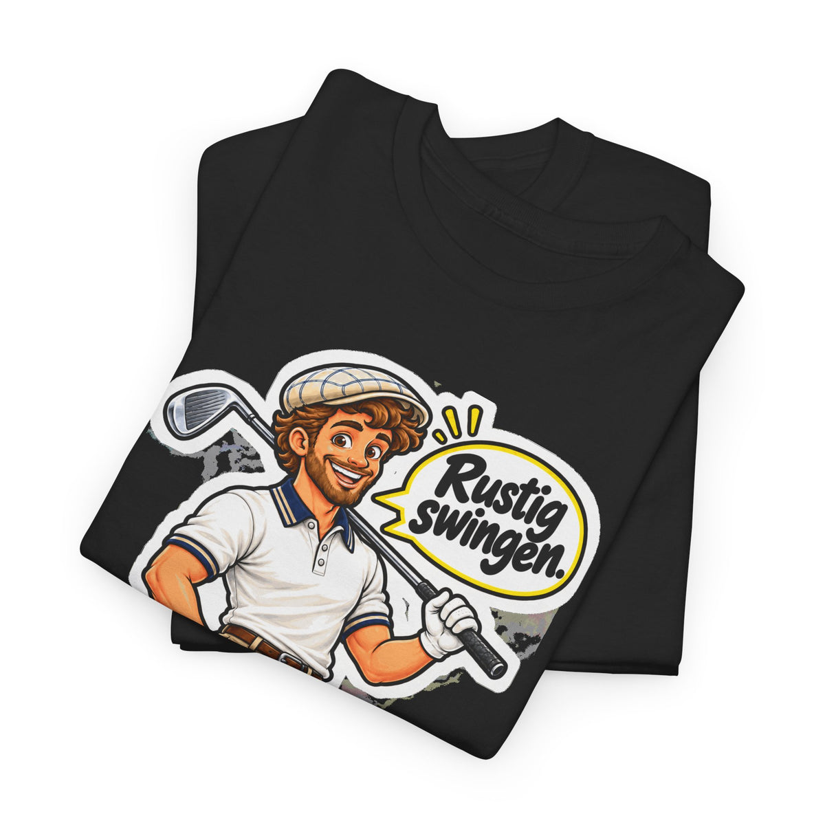 RUSTIG SWINGEN. Unisex T-shirt | De Golfer | VlaamseKracht®