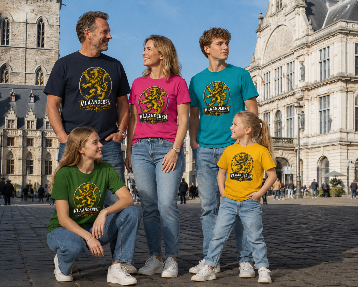 Premium Vlaamse Leeuw Vlaanderen T-Shirt – In Hart en Daad | VlaamseKracht®