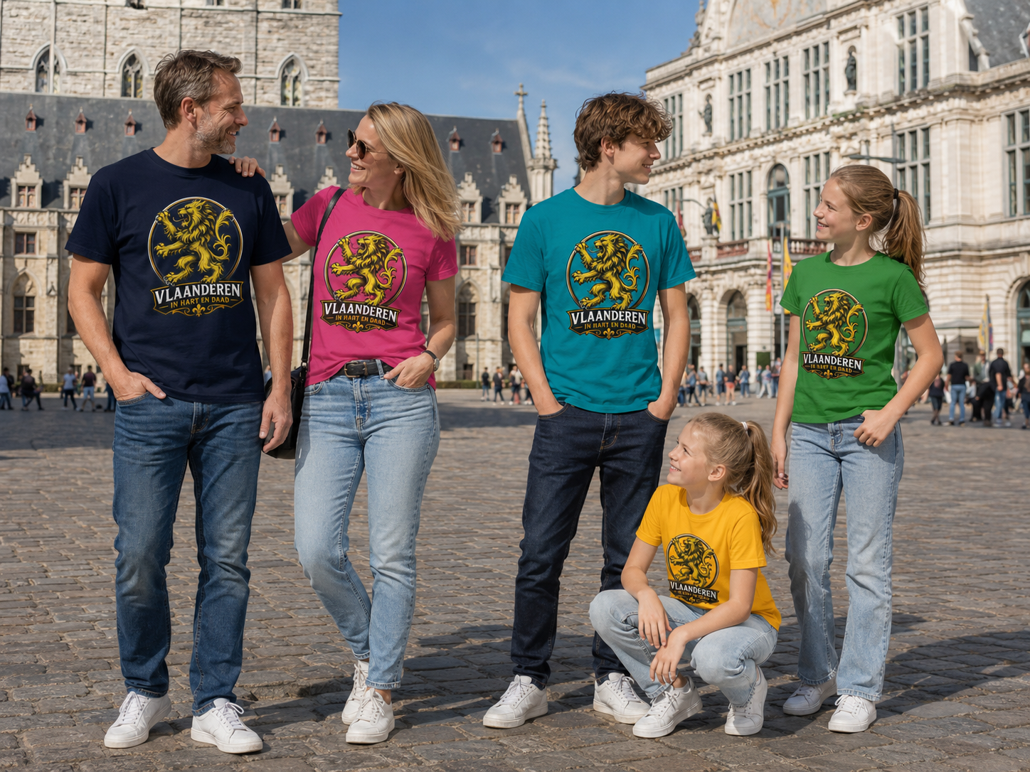 Premium Vlaamse Leeuw Vlaanderen T-Shirt – In Hart en Daad | VlaamseKracht®