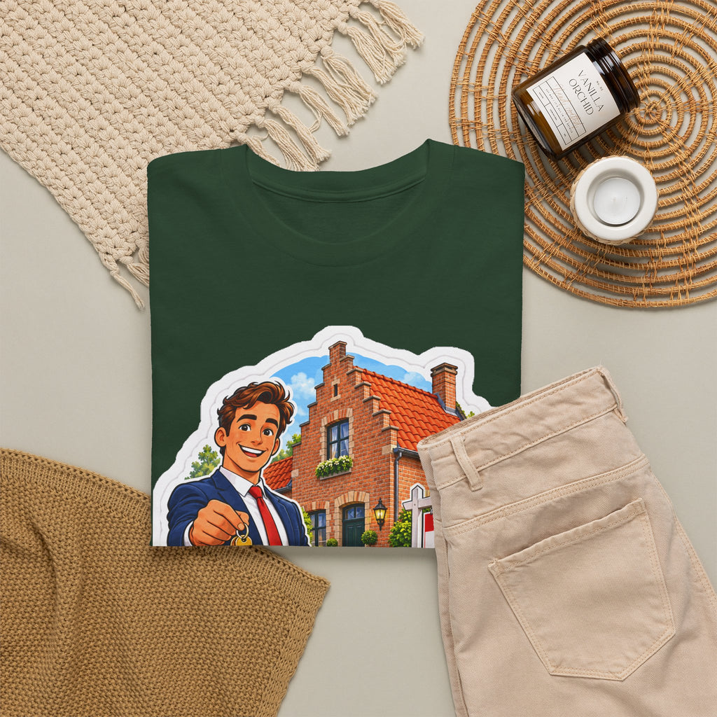 THUIS BEGINT HIER! Unisex T-shirt | De Makelaar | VlaamseKracht®
