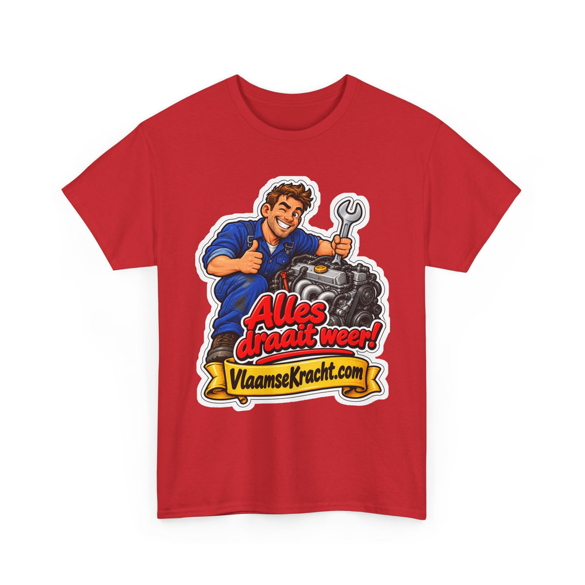 ALLES DRAAIT WEER! Unisex T-shirt | De Mecanicien | VlaamseKracht®
