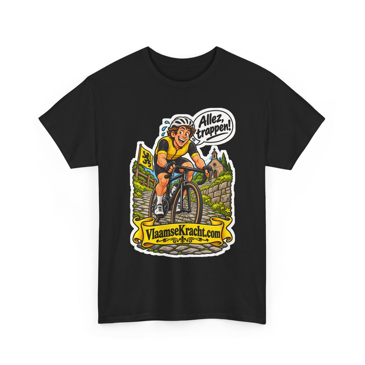 ALLEZ, TRAPPEN! Unisex T-shirt | De Wielrenner | VlaamseKracht®