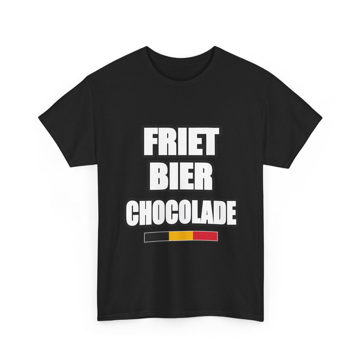 FRIET · BIER · CHOCOLADE Unisex T-shirt | Belgisch Trots | VlaamseKracht®