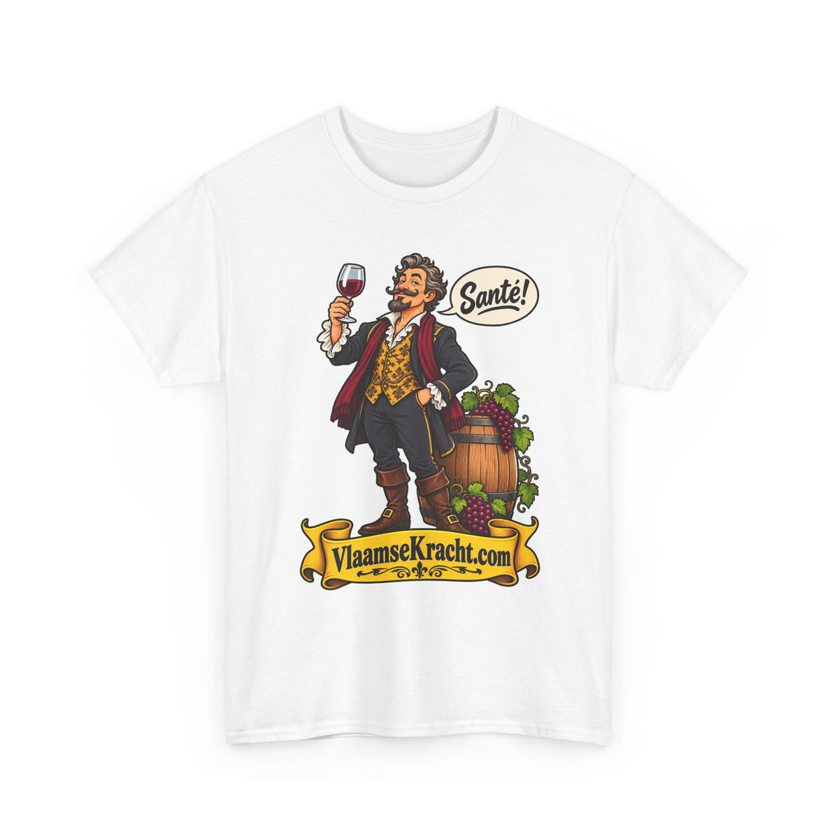 SANTÉ! Unisex T-shirt | De Wijnkenner | VlaamseKracht®