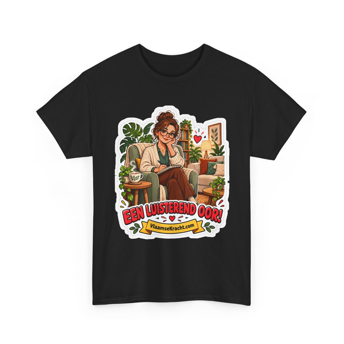 EEN LUISTEREND OOR! Unisex T-shirt | De Psycholoog | VlaamseKracht®