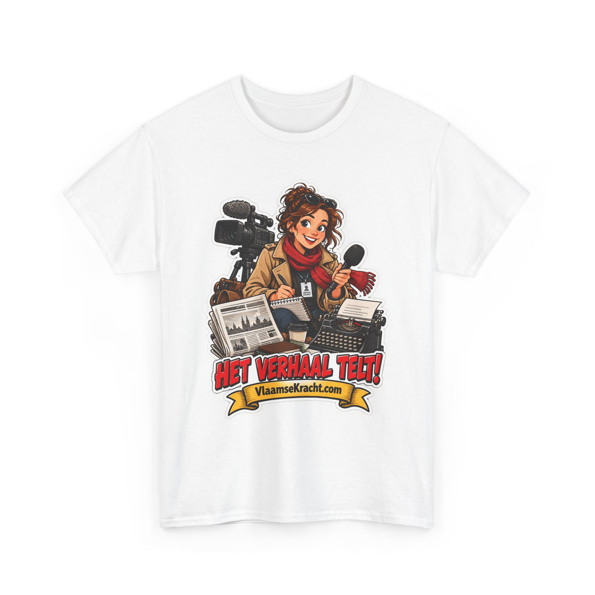 HET VERHAAL TELT! Unisex T-shirt | De Journalist | VlaamseKracht®