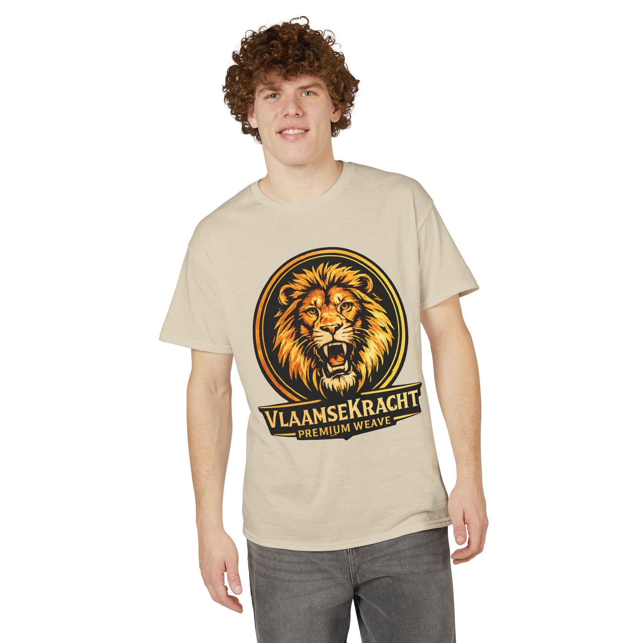 Lion Crest T-Shirt — VlaamseKracht Premium Weave Graphic Tee