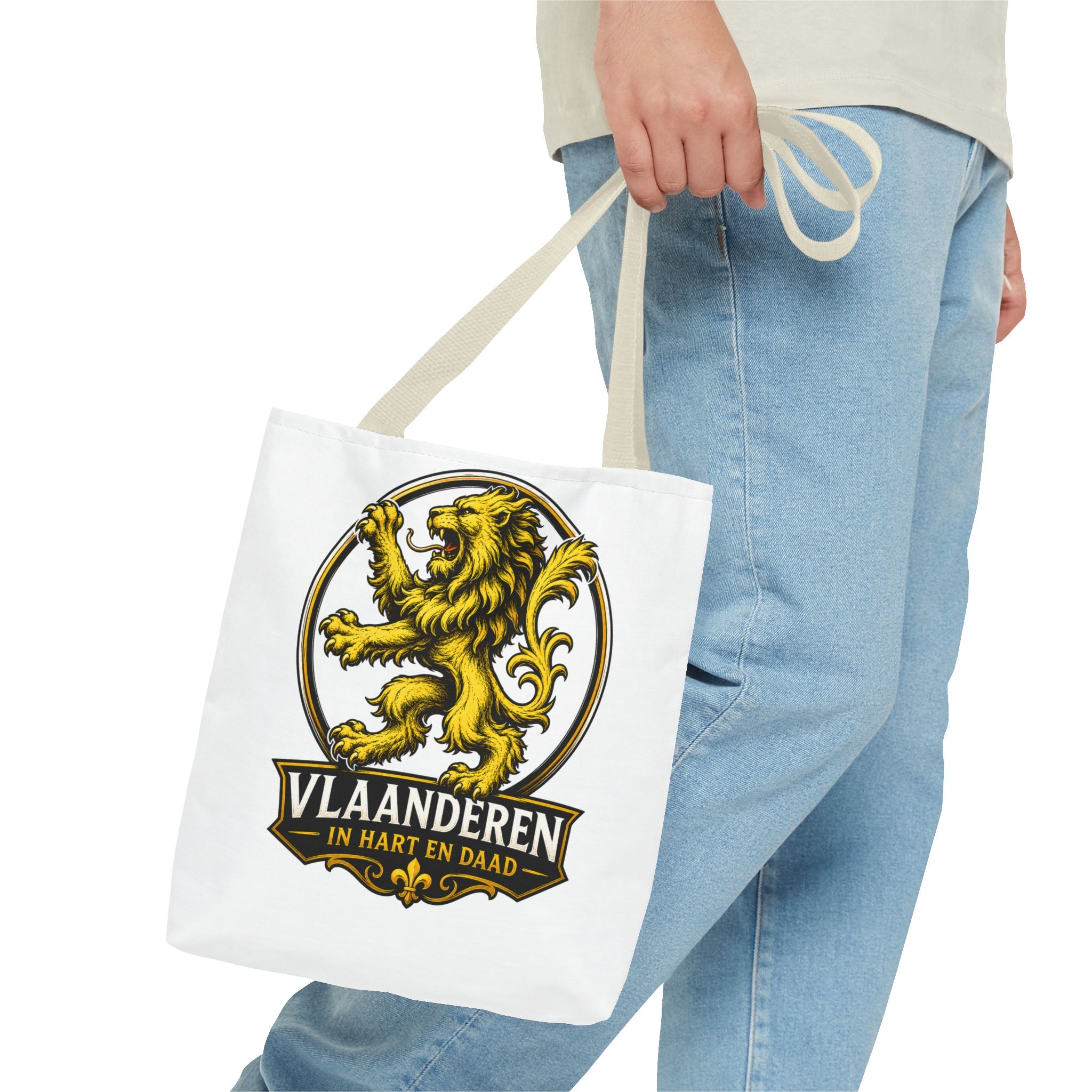 Premium Vlaamse Leeuw Tote Bag (AOP) | VlaamseKracht®