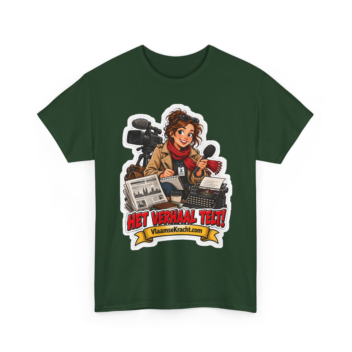 HET VERHAAL TELT! Unisex T-shirt | De Journalist | VlaamseKracht®