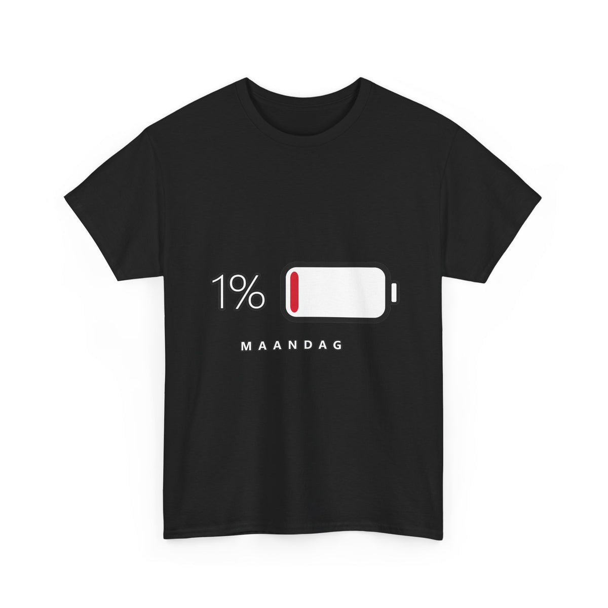 1% Maandag Unisex T-shirt | Vlaamse Humor | VlaamseKracht®