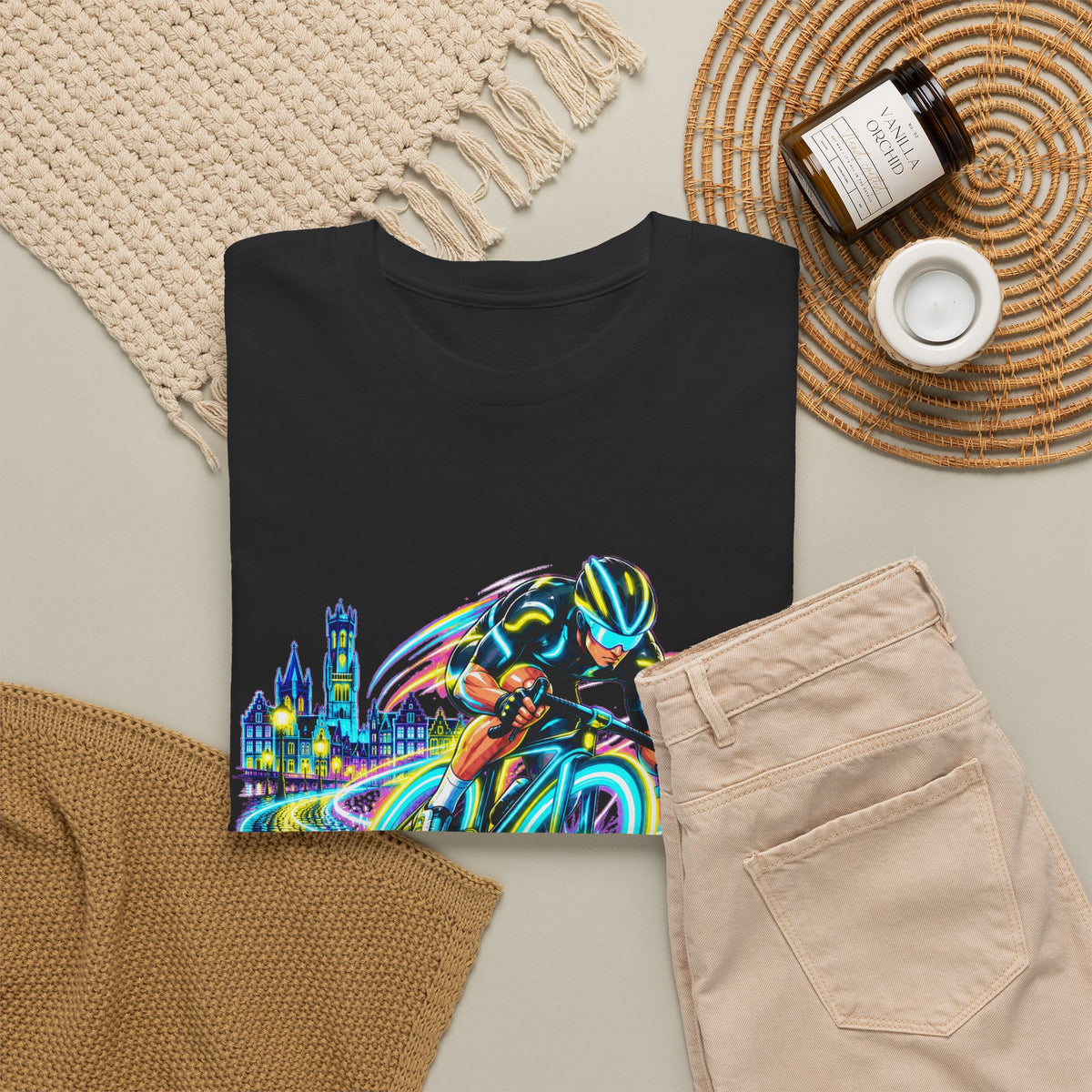 NEON KOERS! Unisex T-shirt | Cyberpunk | VlaamseKracht®