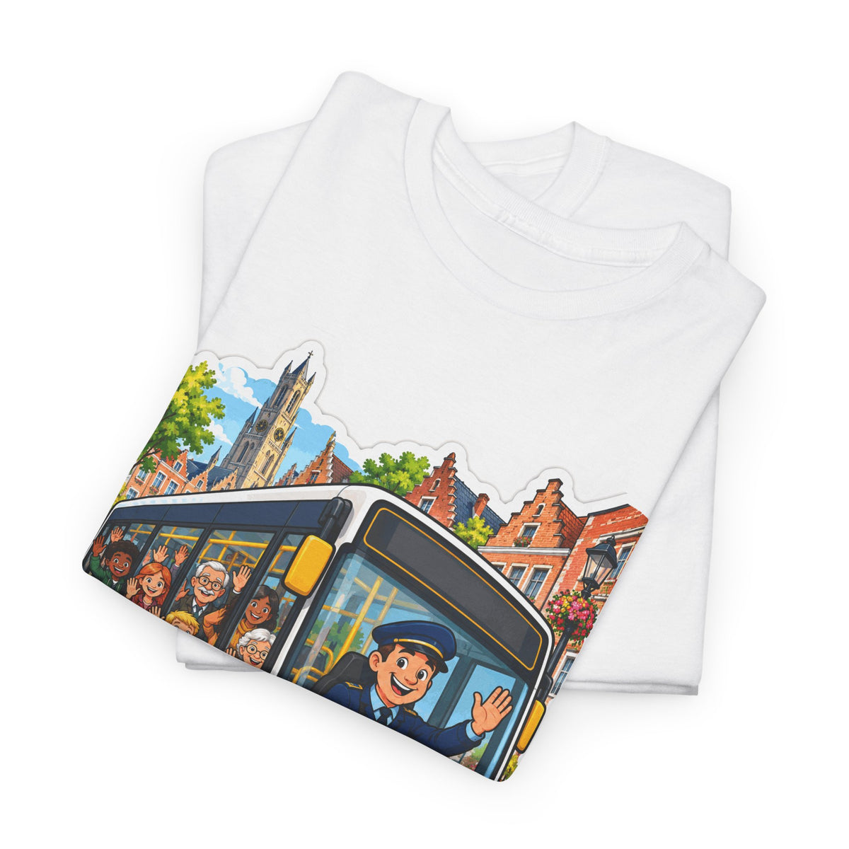 IEDEREEN MEE! Unisex T-shirt | De Buschauffeur | VlaamseKracht®