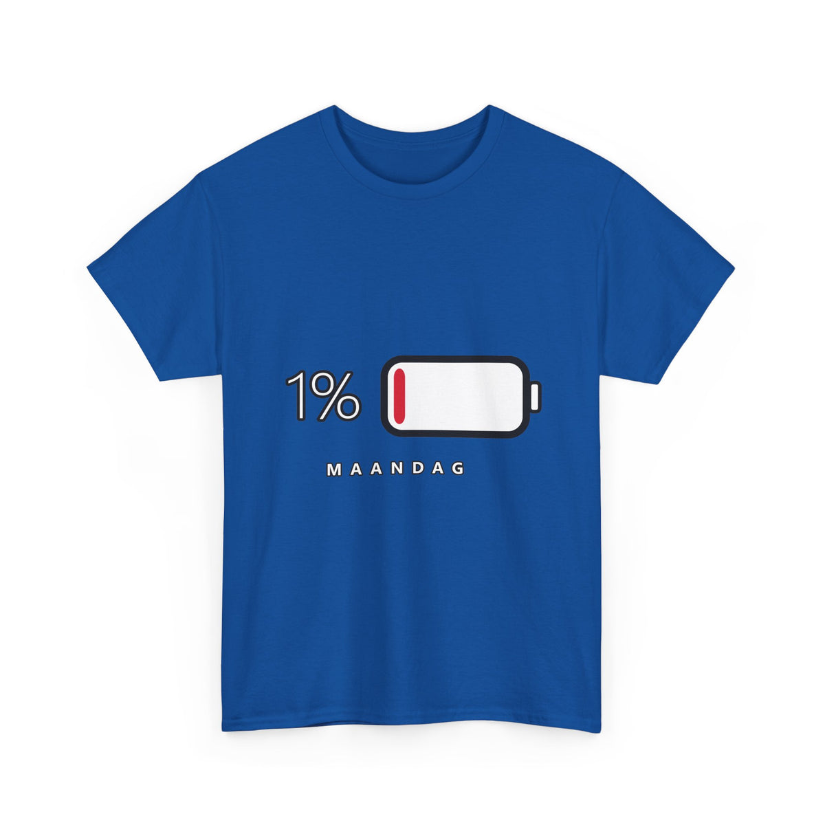 1% Maandag Unisex T-shirt | Vlaamse Humor | VlaamseKracht®
