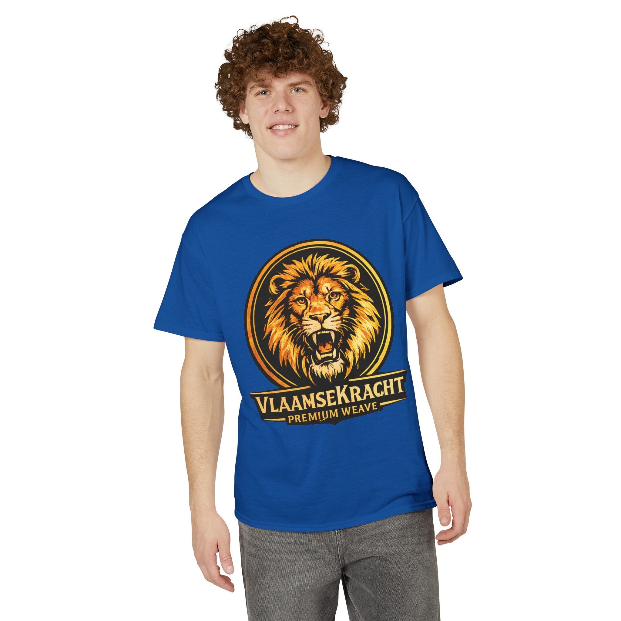 Lion Crest T-Shirt — VlaamseKracht Premium Weave Graphic Tee