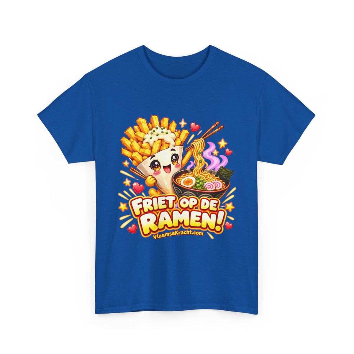 FRIET OP DE RAMEN! Unisex T-shirt | Kawaii | VlaamseKracht®