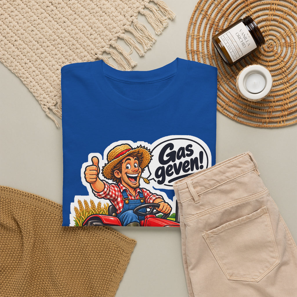 GAS GEVEN! Unisex T-shirt | De Tractorboer | VlaamseKracht®