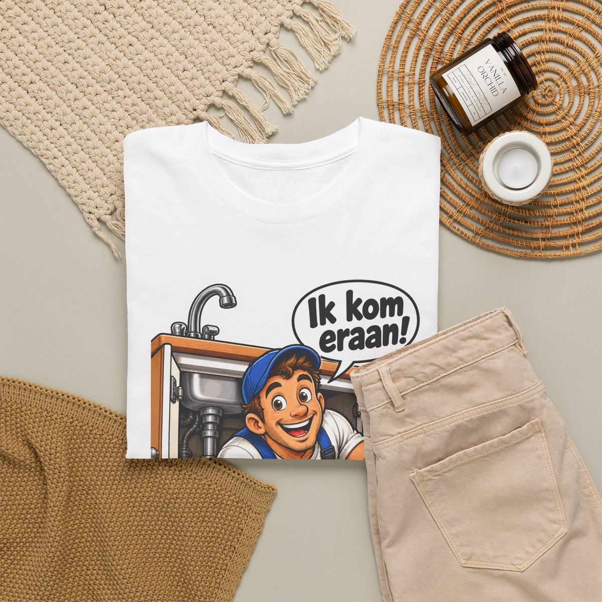IK KOM ERAAN! Unisex T-shirt | De Loodgieter | VlaamseKracht®