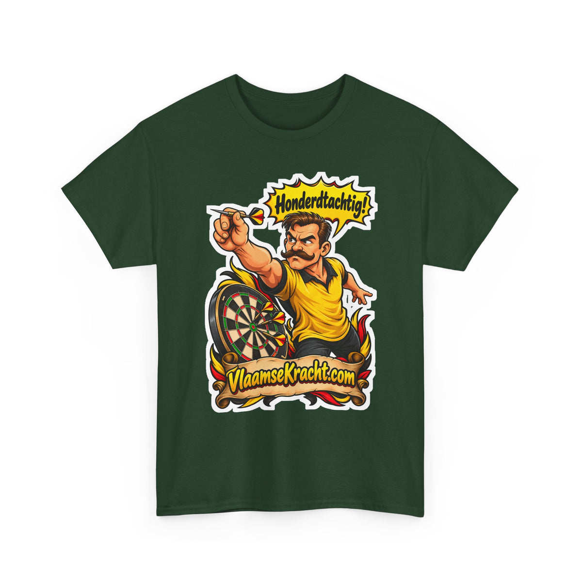 HONDERDTACHTIG! Unisex T-shirt | Darts | VlaamseKracht®